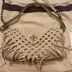 Tory Burch Kira fringe cream bag
